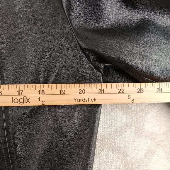 Worthington Women's Black Genuine Leather Zip Front Jacket XL Classic Style - Picture 3 of 9